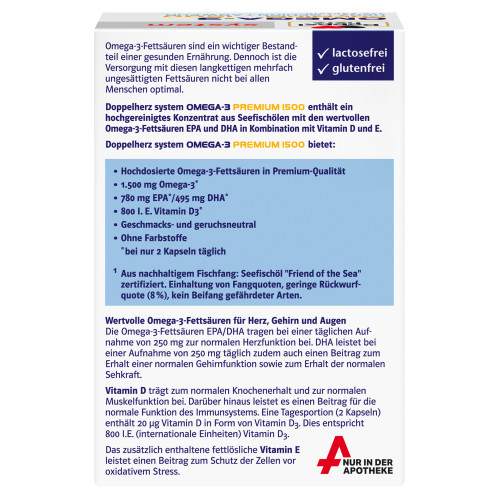 Doppelherz Omega-3 Premium 1500 system, 120 Stk., Queisser Pharma GmbH & Co. KG