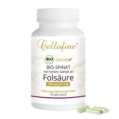 Cellufine Bio-Spinat mit hohem Fols&auml;ure-Gehalt, 120 Stk., APOrtha Deutschland GmbH