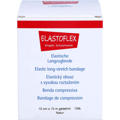 ELASTOFLEX-Langzugbinde 10CMX10M ged. NATUR, 1 Stk., Elastotex Verbandstoffe