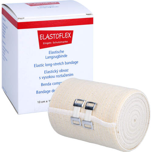 ELASTOFLEX-Langzugbinde 10CMX10M ged. NATUR, 1 Stk., Elastotex Verbandstoffe