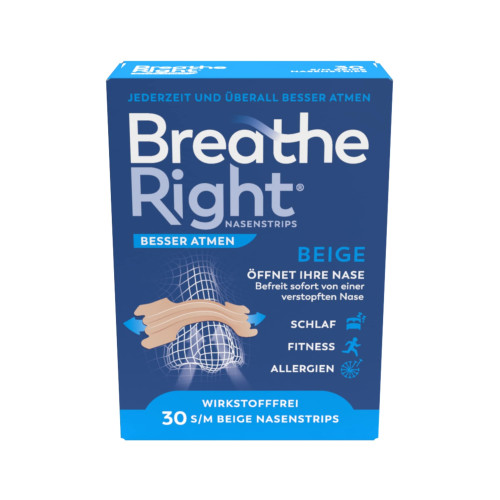 Besser Atmen Breathe Right Nasenpflaster beige nor, 30 Stk., Pharma Netzwerk Pnw GmbH