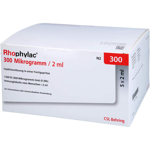 Rhophylac 300 ug/2 ml Injektionslsg.in Fertigspr., 5x2 ml, Abacus Medicine A/S