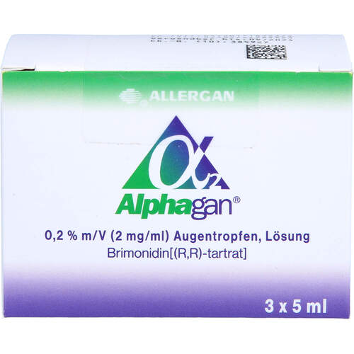 Alphagan 0.2% m/V (2 mg/ml) Augentropfen, 3x5 ml, Abacus Medicine A/S