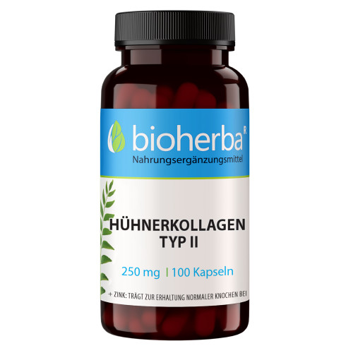 H&uuml;hnerkollagen Typ II 250 mg, 100 Stk., Bioherba Reichenbach GmbH