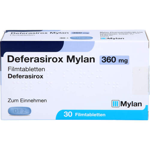 Deferasirox Mylan 360 mg Filmtabletten, 30 ST, Viatris Healthcare GmbH