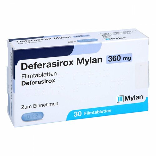 Deferasirox Mylan 360 mg Filmtabletten, 30 ST, Viatris Healthcare GmbH