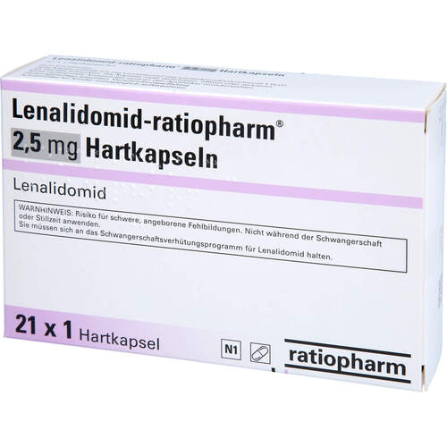 Lenalidomid-ratiopharm 2.5 mg Hartkapseln, 21 Stk., ratiopharm GmbH