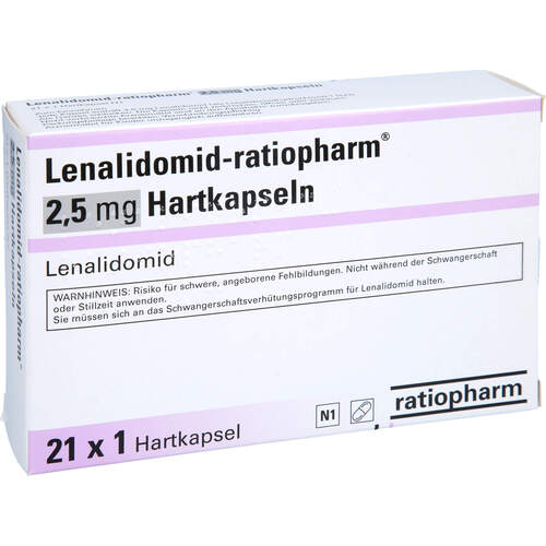 Lenalidomid-ratiopharm 2.5 mg Hartkapseln, 21 Stk., ratiopharm GmbH