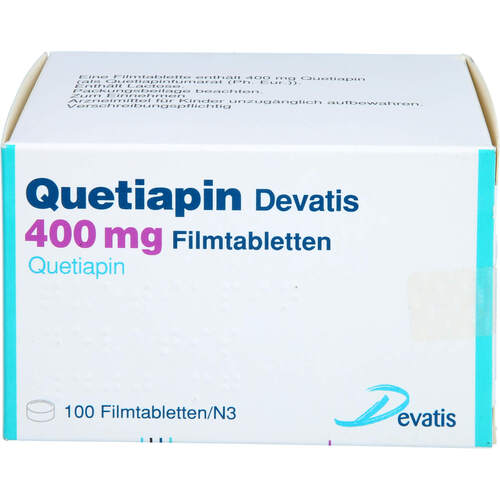 Quetiapin Devatis 400 mg Filmtabletten, 100 Stk., Devatis GmbH