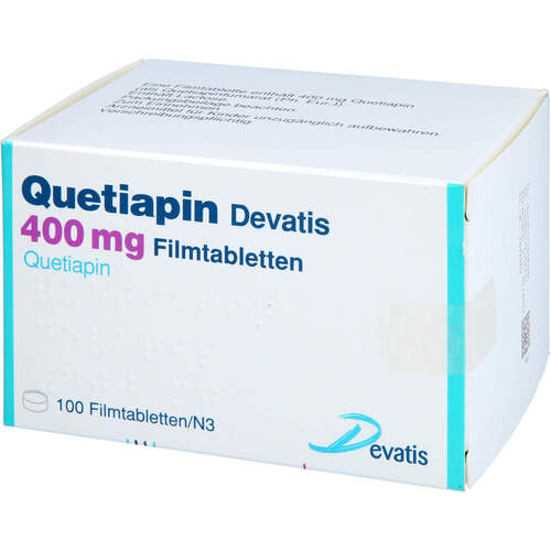 Quetiapin Devatis 400 mg Filmtabletten, 100 Stk., Devatis GmbH