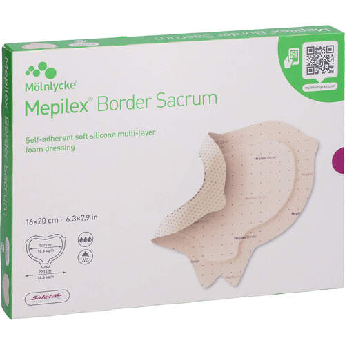 MEPILEX Border Sacrum Schaumverb.haft.16x20cm ST, 5 Stk., Aca Müller/Adag Pharma AG