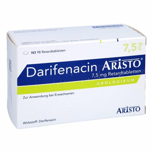 Darifenacin Aristo 7.5 mg Retardtabletten, 98 Stk., Aristo Pharma GmbH