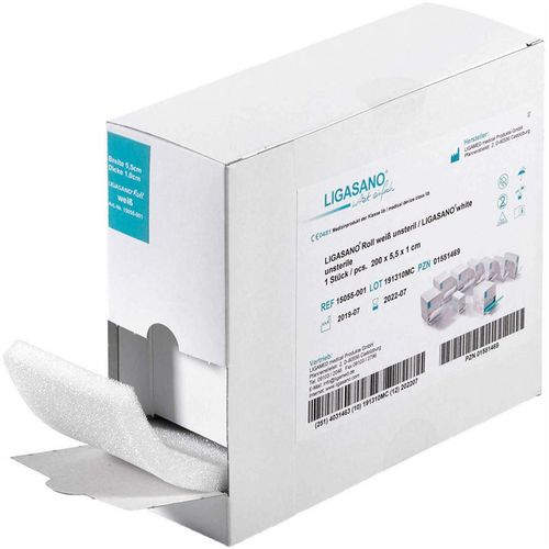 LIGASANO Roll wei&szlig; unsteril 300x5.5x0.6cm, 1 Stk., Ligamed Medical Produkte GmbH