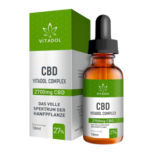CBD27% Bio Hanfextrakt Öl - Vitadol Complex, 10 ml, Endower GmbH