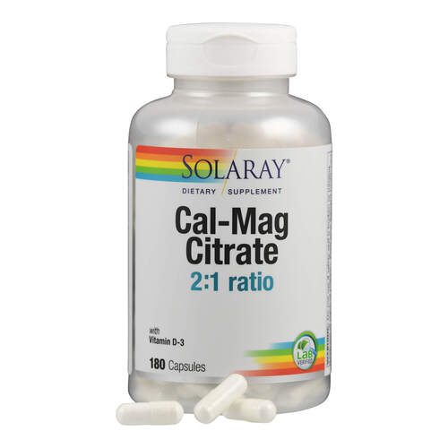 Cal-Mag Citrat + D3 Solaray, 180 Stk., Supplementa GmbH