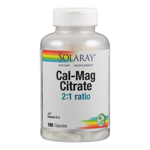 Cal-Mag Citrat + D3 Solaray, 180 Stk., Supplementa GmbH