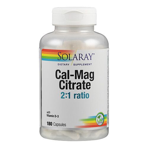 Cal-Mag Citrat + D3 Solaray, 180 Stk., Supplementa GmbH