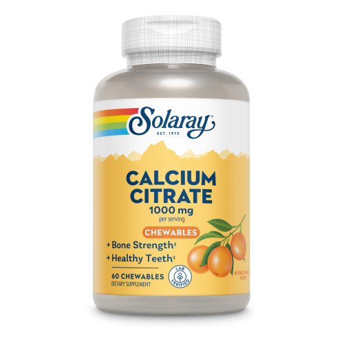 Calcium Citrat 1000 mg Kautabletten Solaray, 60 Stk., Supplementa GmbH