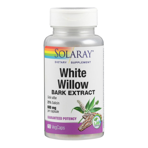 White Willow Bark (Silberweide) 600 mg Solaray, 60 Stk., Supplementa GmbH