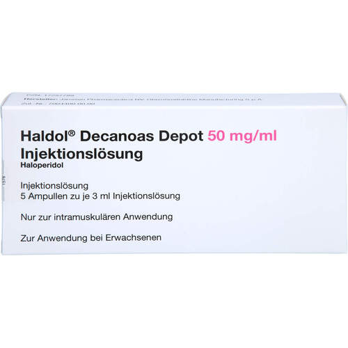 Haldol Decanoas Depot 50 mg/ml Inj.-Lsg.i.e.Amp., 5x3 ml, 2care4 Aps