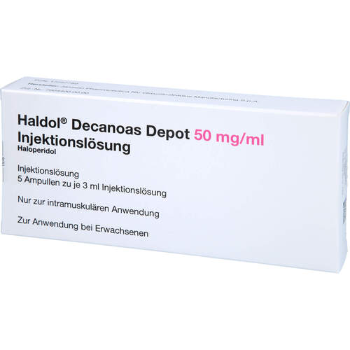 Haldol Decanoas Depot 50 mg/ml Inj.-Lsg.i.e.Amp., 5x3 ml, 2care4 Aps