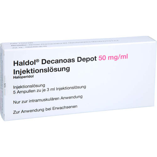 Haldol Decanoas Depot 50 mg/ml Inj.-Lsg.i.e.Amp., 5x3 ml, 2care4 Aps