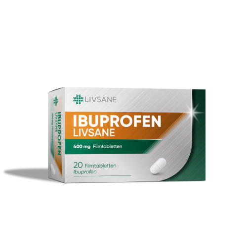 Ibuprofen Livsane 400 mg Filmtabletten, 20 Stk., PXG Pharma GmbH