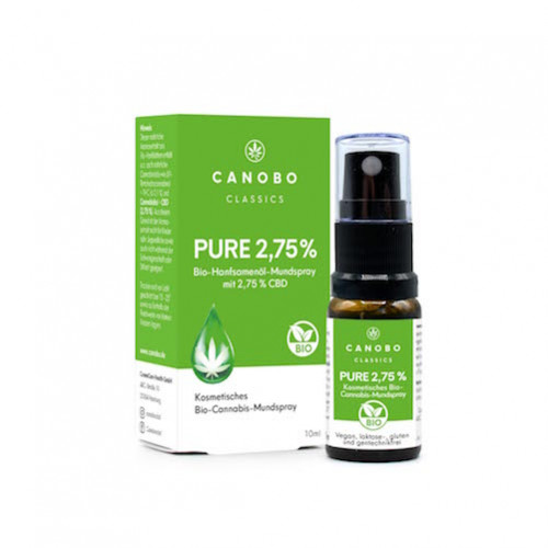 Canobo Pure 2.75% Bio CBD Mundspray, 10 ML, CannaCare Health GmbH Canobo Pure 2.75% Bio CBD Mundspray, 10 ML, CannaCare Health GmbH