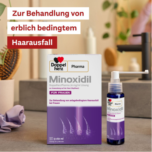 MINOXIDIL DoppelherzPharma 20 mg/ml LsgzAnadH Frau, 3x60 ml, Queisser Pharma GmbH & Co. KG