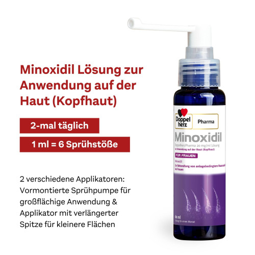 MINOXIDIL DoppelherzPharma 20 mg/ml LsgzAnadH Frau, 3x60 ml, Queisser Pharma GmbH & Co. KG