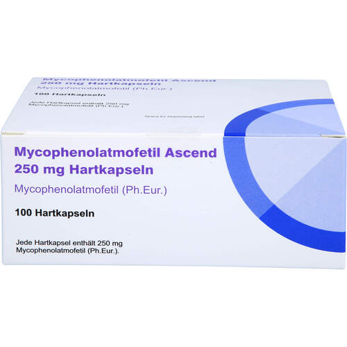 Mycophenolatmofetil Ascend 250 mg Hartkapseln, 100 Stk., Ascend GmbH