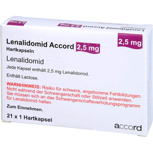 Lenalidomid Accord 2.5mg Hartkapseln, 21 Stk., Accord Healthcare GmbH