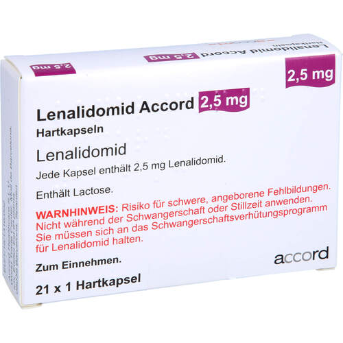 Lenalidomid Accord 2.5mg Hartkapseln, 21 Stk., Accord Healthcare GmbH