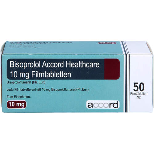 Bisoprolol Accord Healthcare 10 mg Filmtabletten, 50 Stk., Accord Healthcare GmbH