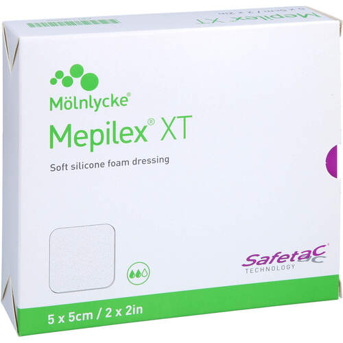 MEPILEX XT 5x5 cm Schaumverband, 5 Stk., Emra-Med Arzneimittel GmbH