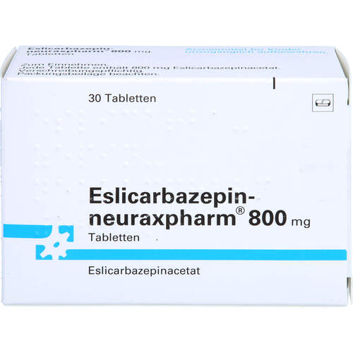 Eslicarbazepin-neuraxpharm 800mg, 30 ST, neuraxpharm Arzneimittel GmbH