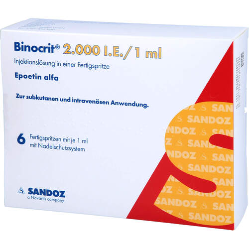 Binocrit 2.000 I.E./1 ml Inj.-Lsg.i.e.Fertigspr., 6x1 ml, Abacus Medicine A/S