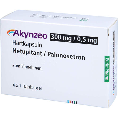 Akynzeo 300 mg/0.5 mg Hartkapseln, 4 Stk., Eurimpharm Arzneimittel GmbH