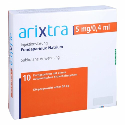 Arixtra 5 mg/0.4 ml Inj.-Lsg. i.e. Fertigspritze, 10x0,4 ml, Eurimpharm Arzneimittel GmbH