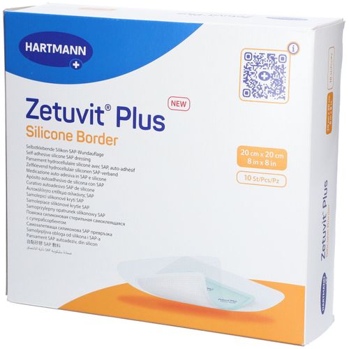 Zetuvit Plus Silicone Border 20x20cm, 10 Stk., Paul Hartmann AG