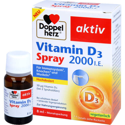 Doppelherz Vitamin D3 2000 I.E. Spray, 8 ml, Queisser Pharma GmbH & Co. KG