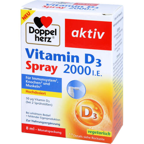 Doppelherz Vitamin D3 2000 I.E. Spray, 8 ml, Queisser Pharma GmbH & Co. KG