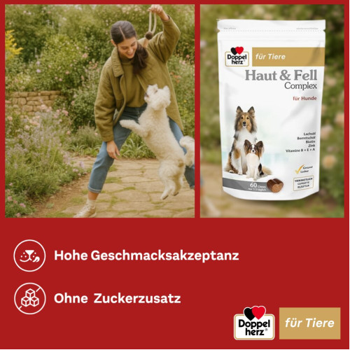 Doppelherz f&uuml;r Tiere Haut&Fell Complex f&uuml;r Hunde, 60 Stk., Queisser Pharma GmbH & Co. KG
