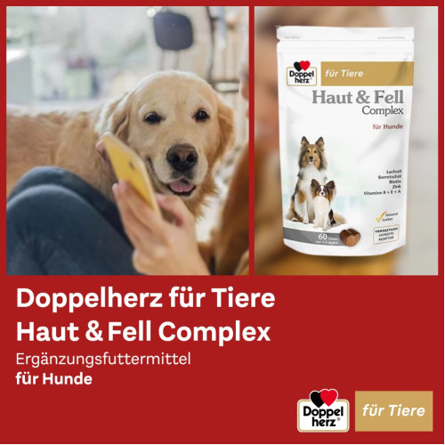 Doppelherz f&uuml;r Tiere Haut&Fell Complex f&uuml;r Hunde, 60 Stk., Queisser Pharma GmbH & Co. KG