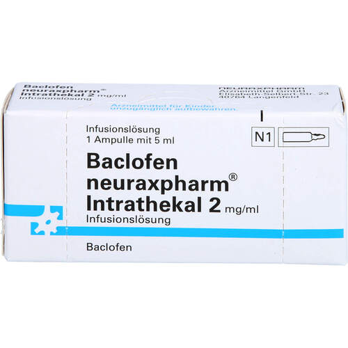 Baclofen neuraxpharm Intrathek.2mg/ml 10MG/5ML Amp, 5 ml, neuraxpharm Arzneimittel GmbH