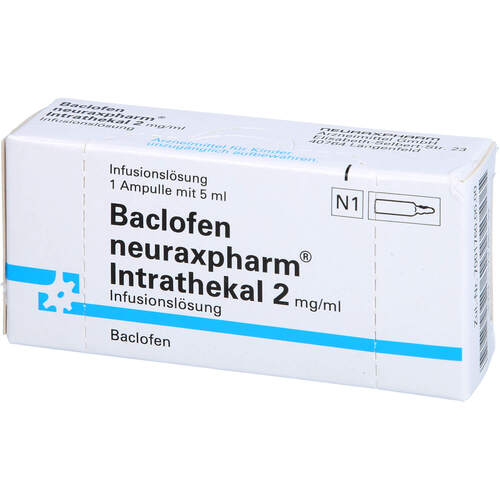 Baclofen neuraxpharm Intrathek.2mg/ml 10MG/5ML Amp, 5 ml, neuraxpharm Arzneimittel GmbH