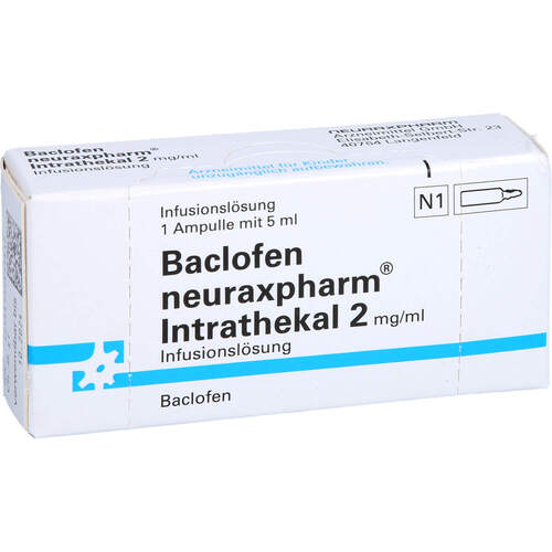 Baclofen neuraxpharm Intrathek.2mg/ml 10MG/5ML Amp, 5 ml, neuraxpharm Arzneimittel GmbH