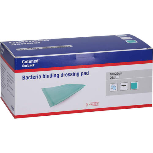 CUTIMED Sorbact Saugkompressen 10x20 cm, 20 Stk., Aca Müller/Adag Pharma AG