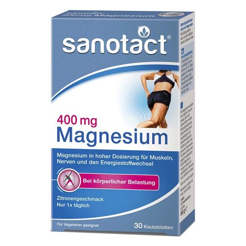 sanotact Magnesium 400 Pur Kautabletten, 30 Stk., Sanotact GmbH