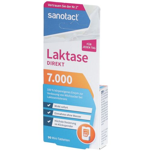 sanotact Laktase 7.000 FCC Mini-Tabletten, 90 Stk., Sanotact GmbH
